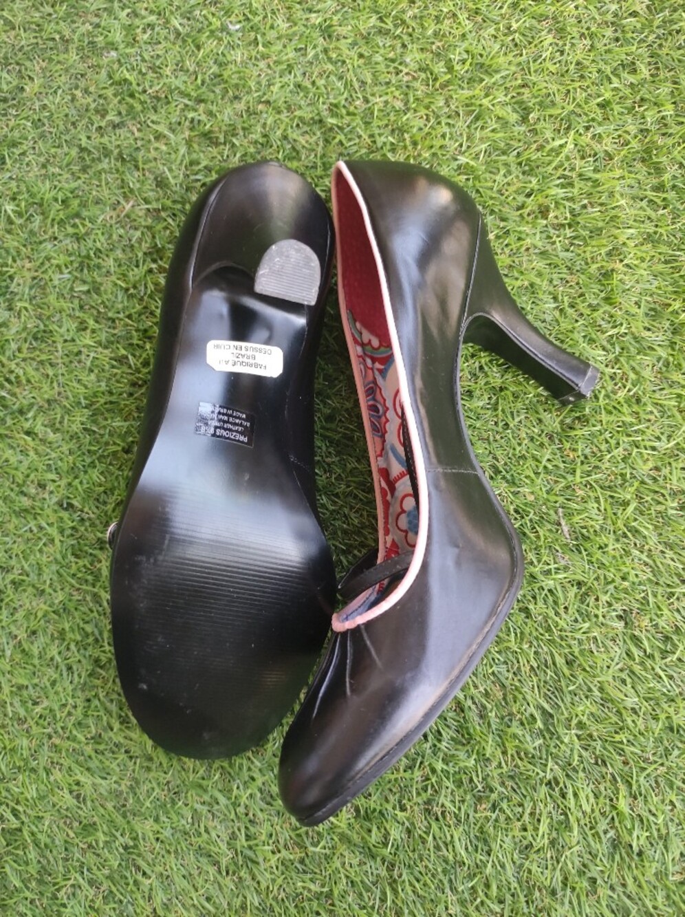 Vintage Y2k 2005 Steve Madden Black and Pink Mary Jane Heels - Picture 6 of 6